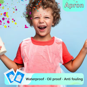 100Pcs/Pack Disposable Apron Transparent White Independent Packaging Thick Beauty Lobster Hot Pot Waterproof Anti Fouling Aprons