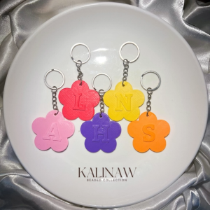 KALINAW Flower Personalized Letter Keychain/ Giveaways I Premium 3D Printed PLA