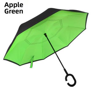 Reverse Manual Long Handle Car Umbrella