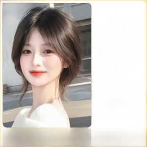 Womens Bangs Hairpiece Airy Thin Natural Forehead Eight Character Bangs Fluffy Seamless Hairline Fake Bangs Hair Extension