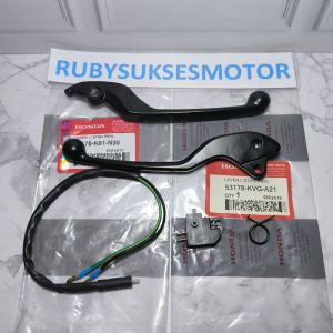 Black beat street 5item Paket handle kiri kanan set switch rem set dan per handle Honda beat street beat deluxe beat new Scoopy esp Scoopy ring 12 Scoopy donat