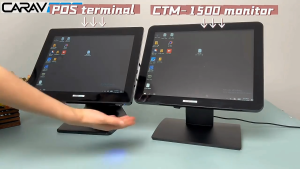 CTM1500 15 Inch LED Point of Touch Screen Monitor suitable for POS System/Capacitive Touch Monitor/Touch Screen Monitor VESA 75mm x 75mm/VESA 100mm x 100mm