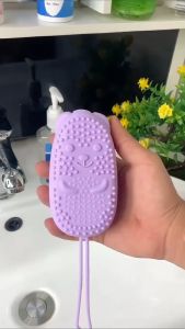 Shower Puff Spons Mandi Silikon Lembut Sponge Daki Brush Shower Spon Sikat Badan Pembersih Tubuh Pengangkat Sel Kulit Mati