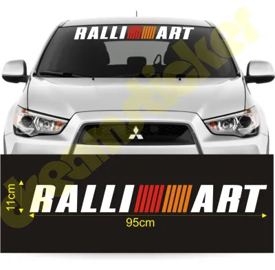 Sticker Stiker Mobil Ralliart Ralli Art Windshield