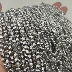 2-6mm Gold-Plated Natural Hematite New Cut Angle Bead White Golden Spacer Loose Beads For Jewelry Making Bracelet DIY Accessorie