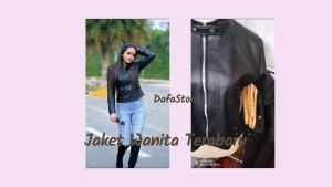 Dafa-Jaket kulit Casual semi Jesica ramones  cewe keren crop Korea