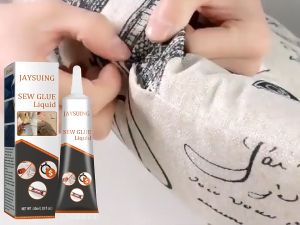 Ultra-Stick Sew Glue/60ml Lem Kain Untuk/Perekat Kain Kulit Sew Glue/Lem Kain Untuk/Bolong Gorden Robek/Celana Bolong/Fabric Sew Glue