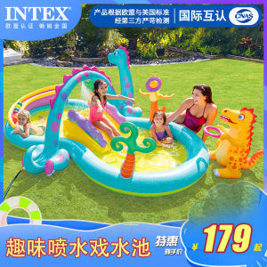 Intex Childrens Spray Pond Household Paddling Pool Family Outdoor Swimming Pool Baby Inflatable Pool