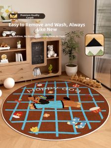 ZHIBAIJIA | Round Removable and Machine Washable Rug for Living Room