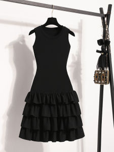 AIYITI | Plus Size Sleeveless Black Dress Cake Skirt