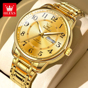 OLEVS | OLEVS NEW Fashion Mens Watches Dual Calendar Display Luminous Stainless steel Classic Business Quartz Wrist watch for Men 2891