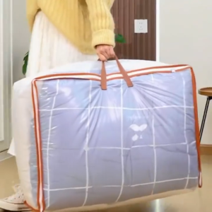 Storage Bag PVC Transparent Waterproof Quilt Blanket Comforter Clothes Organizer Foldable Beg Toto Kalis Air