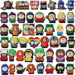 Hot Toys | 16-46Pcs South Park Shoe Charms Cartoon Shoes Decoration Accessories DIY Clog Sandal Wristband Kids Party X-mas Gifts