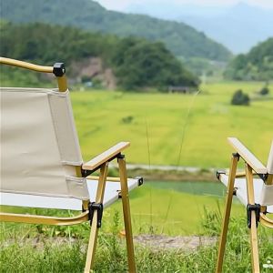 GTE Medium/Large Camping Portable Fishing Chair Camping Outdoor Foldable Lightweight Aluminum Alloy Folding Chair - Fulfilled By GTE SHOP