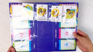 Kids Learning Sentence Flips Flash Card Double-Sided Flip Stand Ages 3-12 Vocabulary & Grammar Sentence Building Toy Phonics Flash Cards Spelling Skill Reading Games Special Education for Homeschooling Classroom Supplies