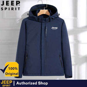 Jeep tinh thần nam giải trí ngoài trời Áo khoác thể thao không thấm nước mũ có thể tháo rời M-5XL