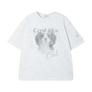 MUCMUKN | Cool and Quick-Drying Digital Puppy Print T-Shirt