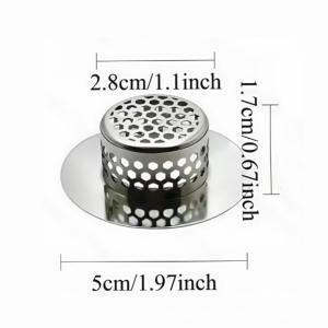 304 Stainless Steel Sink Strainer for Bathroom Hair Prevention Drainage Filter Net Kitchen Sink Filter Hair Clogging Prevention