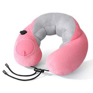 Press-inflatable Foldable U-shaped Travel Pillow