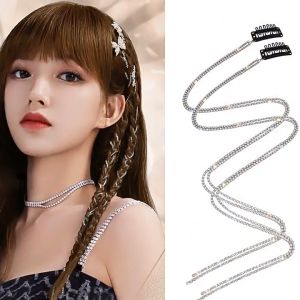 Korean fringe hair accessories Sparkling rhinestone chain hairpin Crystal fashion upscale girl accessories