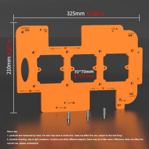 Multifunctional Woodworking Locator Template for 86 Type Switch Socket Hole Drilling Cabinet Handle Slotting Radius Milling