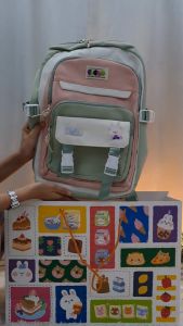 2310 Korea Girl Design School bag / 书包 / Beg Galas Sekolah ( Primary & Secondary Saiz 16" / 43 cm ) Backpack / 背包 Design Girl