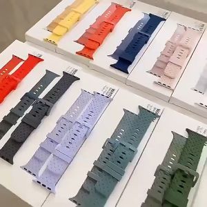 CCLCC Silicone Braided Weave Bands Compatible with Apple Watch ultra 49mm 45mm 40mm 41mm 42mm 44mm 38mm Replacement Sport Breathable Strap for smart Watch Series SE 8/7/6/5/4/3/2 1