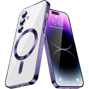 Transparent Plating Magnetic Case For Samsung Galaxy A57 A37 A56 A35 A17 A36 A07 A54 A35 A26 A16 A15 Soft Clear Protective Cover