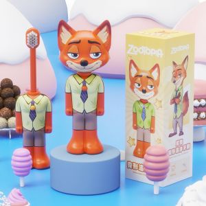 Herocross | Zootopia Anime Figure Judy Nick Soft Toothbrush Cartoon Fine Bristles Teeth Cleaning Beauty Tool Perfect Festival Gifts Surprise