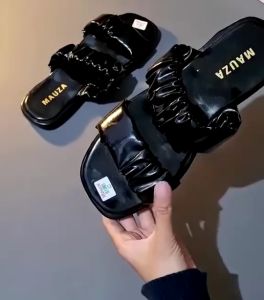 Sandal Wanita Kerut - Sandal Slide