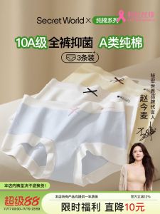 Pure Cotton High Waist Thin Briefs Girls Antibacterial Seamless Summer New Arrival Secret World Sweet Style Underwear