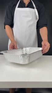 [10 PCS] 14 x 10 x 3 in Large Party Aluminum Foil Trays without Plastic Lid (ITEM# 4700/70)