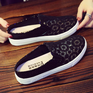 YH5 Summer Womens Half Slippers Korean Style Casual Mesh Shoes with Flat Heel and Round Head Design for Young Fashion