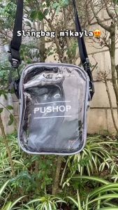 Tas Selempang Pouch Wanita Pria Transparan Sling Bag Casual Pushop Mikayla