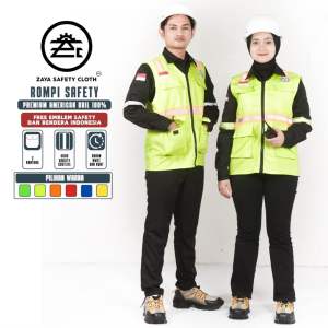 ZAYA SAFETY [ FREE LOGO SAFETY & BENDERA ] Rompi Safety Rompi Safety Proyek Lapangan Rompi Proyek