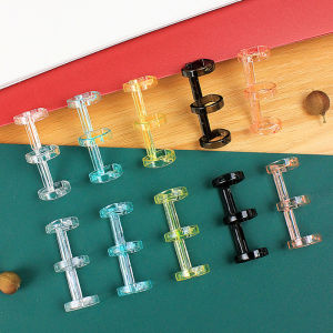 Transparent Binding Ring Punch Tool DIY Book Cover Customizable Thick Plastic B5 Size Detachable Bookmark Clip