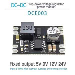 DC-DC Step Down Power Supply Module 2A DC 6-100V to 5V 9V 12V 24V Mini Buck Board Converter Multifunction High Voltage Regulator