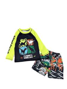Bikini Kids (12-45kg) Bk35 Bộ đồ bơi khủng long dài tay dành cho bé trai 12-45kg