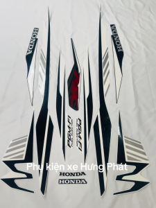 Bộ tem decal dán xe máy honda wave rsx đời 2020 2021 bánh mâm màu trắng zin thái siêu đẹp
