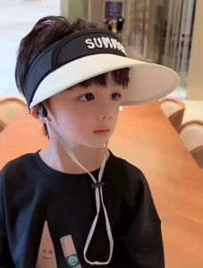 Mũ Che Nắng Cho Bé Vành Rộng Thêu Chữ SUMMER – Thoáng Mát Dễ Thương Gấp Gọn Mang Du Lịch Hè