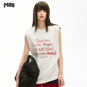 Áo Vest in Chữ Màu Sắc F426 Store Logo Áo Vest Cotton Mùa Hè Dáng Rộng Thoải Mái Cho Thanh Thiếu Niên Thời Trang