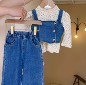 KYII Girls set two-piece Long Sleeve top children Set kyii0056