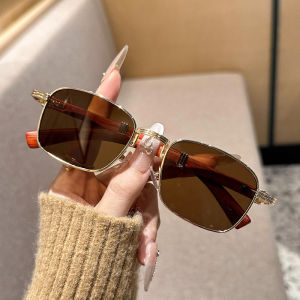 JN IMPRESSION New Features Wood Grain Legs Splicing Solid Frame Sunglasses Personality Sunshade Driving Sunglasses