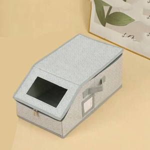 Hộp Đựng Mũ Bóng Chày Có Khóa Kéo Có Thể Gập Lại Hộp Đựng Mũ Chống Bụi Không Dệt Cho Tủ Quần Áo