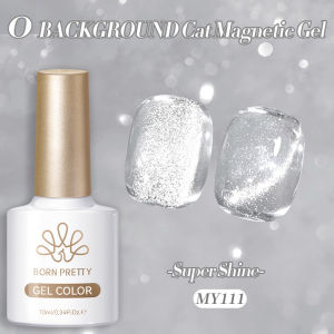 BORN PRETTY | BORN PRETTY 1/3PCS Silver Light Cat Magnetic Gel Nail Polish Ultra Shine Soak-Off UV/LED Varnish for Salon Home Manicure DIY