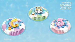 Dinky Family – Portable Baby Stroller Fan | With Clip & Flexible Tripod | 360° Wind Direction