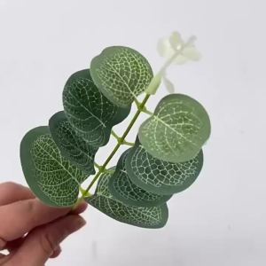 SMR | 30/50PCS Green Fake Plants Silk Eucalyptus Leaf Christmas Decoration Vases Home Room Garden Wedding Scrapbook Artificial Flowers