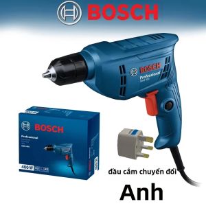 Bosch | Máy Khoan Cầm Tay Bosch GBM400 Dùng Để Khoan Gỗ Và Bắt Vít Trong Gia Đình Có Đầu Chổi Gắn Kèm Mô-men Xoắn Ổn Định