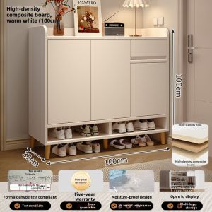 High Quality Wall-Mounted Shoe Cabinet Solid Wood