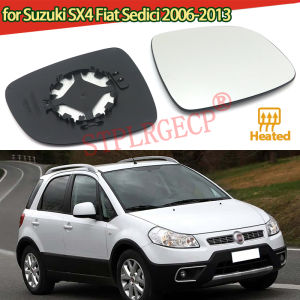 Driver Left Side Heated Wing Mirror Glass Angle Rearview Mirror with Base for Suzuki SX4 Fiat Sedici 2006-2013